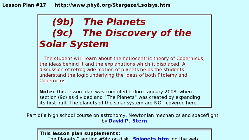 The Discovery Of The Solar System Curriki