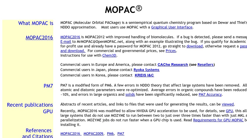 openmopac